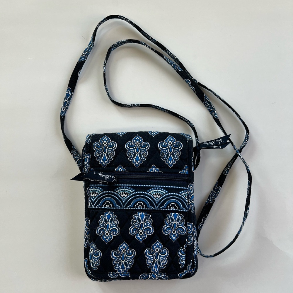 Vera Bradley Black and Blue Paisley Crossbody Bag